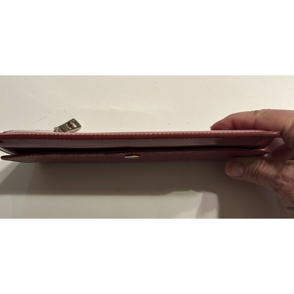 Coach Red patent Leather Logo Wallet 52458 - Picture 4 of 9